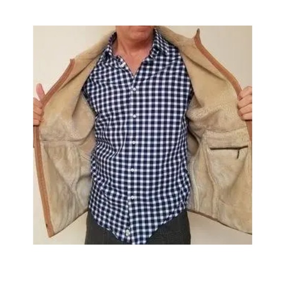 Haupt Outerwear made in Germany camel and shearling zip up inner outer pocket - Picture 2 of 15